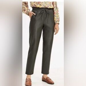 LOFT Black Leather Trousers